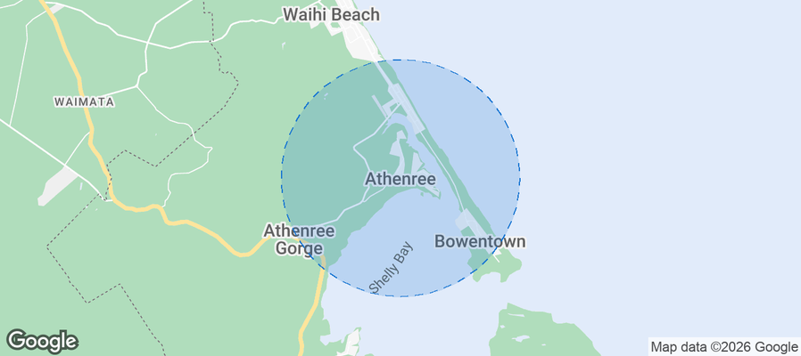 Athenree Airbnb map